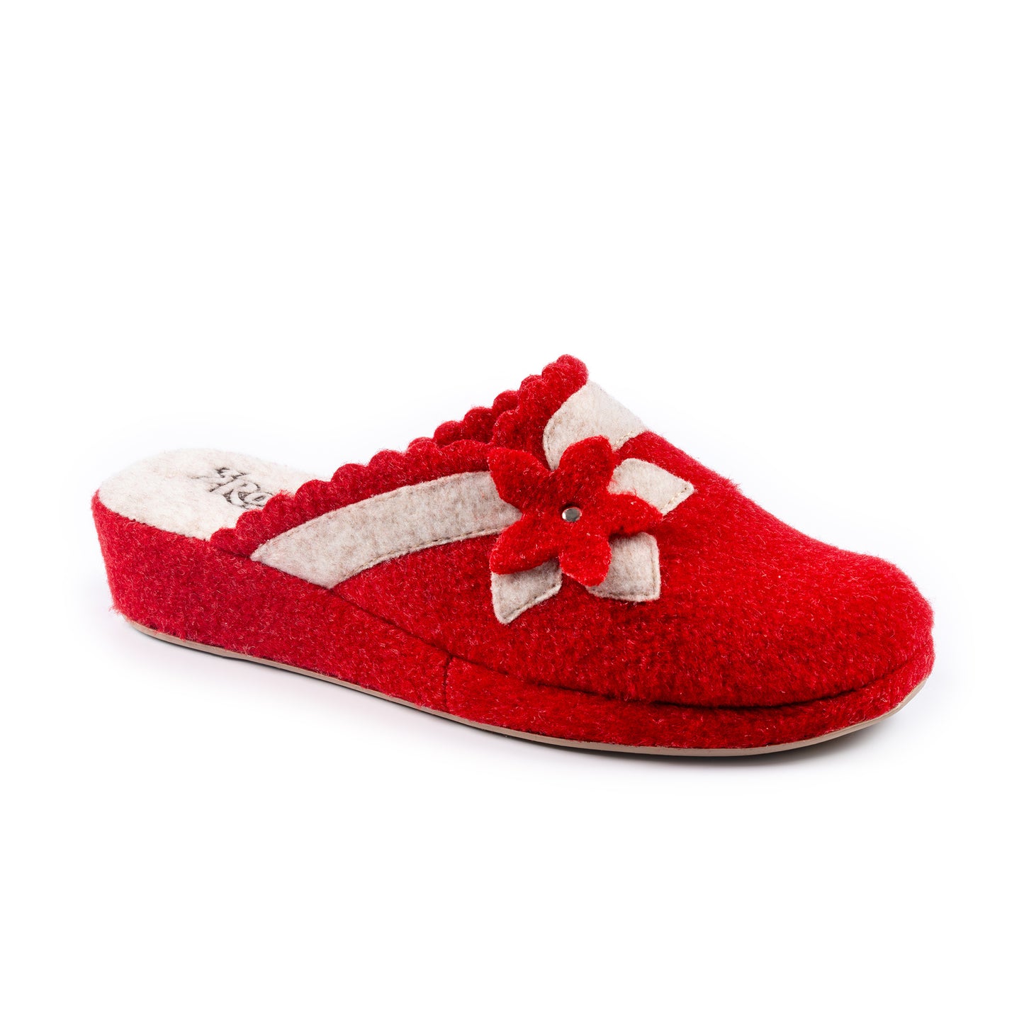 Ciabatte da donna Rosse con zeppa interna in sughero 3,5 cm - Art. 161