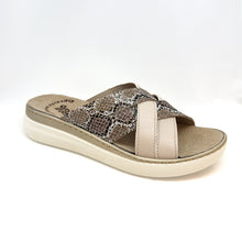 Ciabatta da donna con doppia fascia incrociata e plantare estraibile - Art. 402