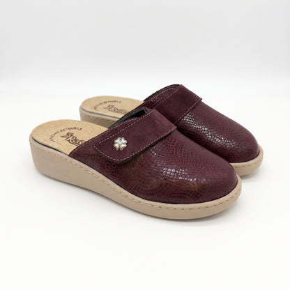 Ciabatte invernali da donna con plantare in pelle e zeppa 4 cm - Art. 19902