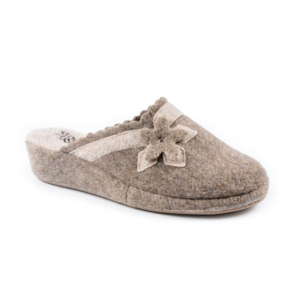 Ciabatte da donna Beige con zeppa interna in sughero 3,5 cm - Art. 161