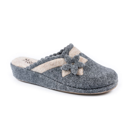 Ciabatte da donna Grigia con zeppa interna in sughero 3,5 cm - Art. 161