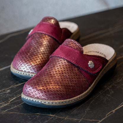 Ciabatte da donna invernali con sottopiede in vera pelle - Art. 1613