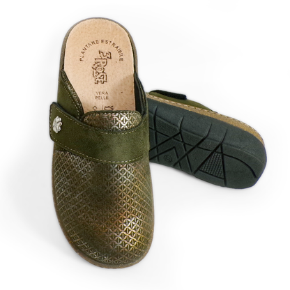 Ciabatte da donna invernali con sottopiede in vera pelle - Art. 1613