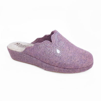 Ciabatte da donna invernali con zeppa in vero sughero - Art. 165