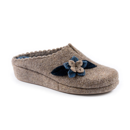 Ciabatte da donna invernali con motivo floreale - Art. 172