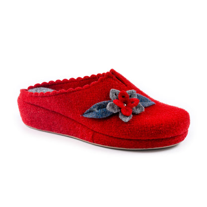 Ciabatte da donna invernali con motivo floreale - Art. 172