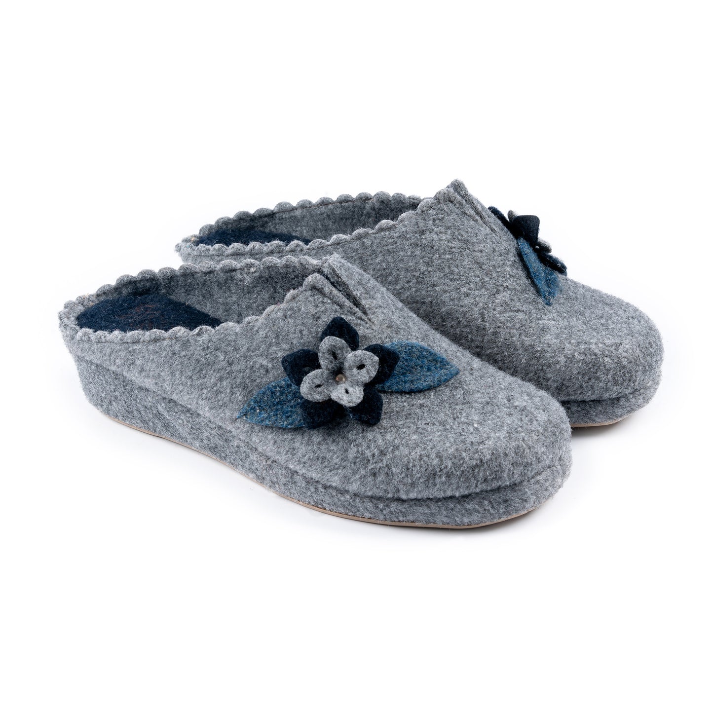 Ciabatte da donna invernali con motivo floreale - Art. 172