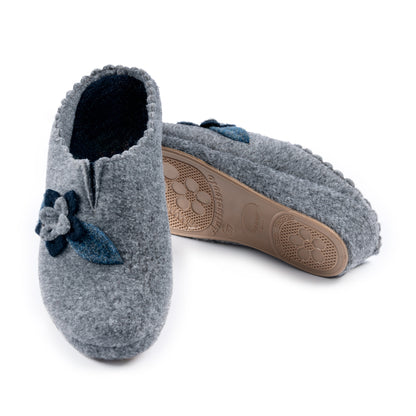 Ciabatte da donna invernali con motivo floreale - Art. 172