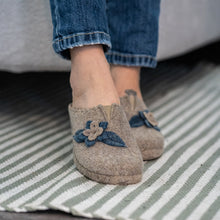 Ciabatte da donna invernali con motivo floreale - Art. 172