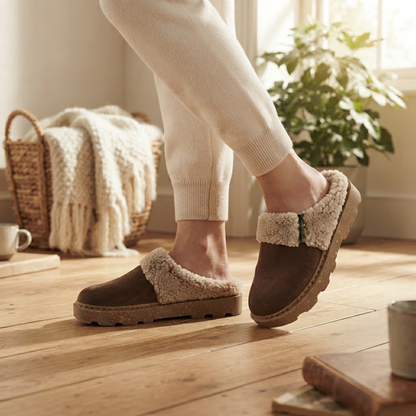 Ciabatte invernali da donna con plantare estraibile e zeppa 4 cm - Art.1726