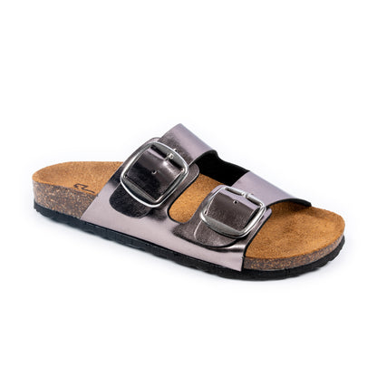 Ciabatta doppia fascia in ecopelle laminata, fondo anatomico – Art. 22