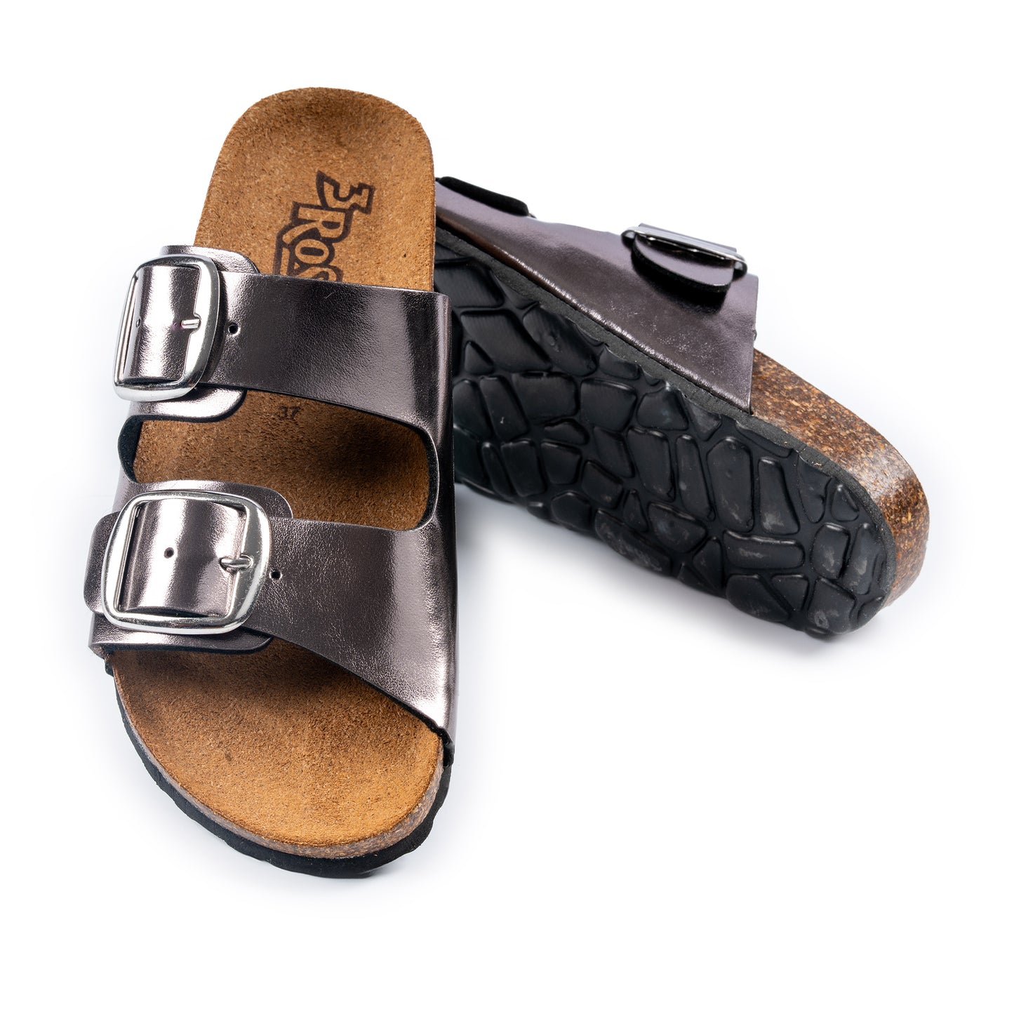 Ciabatta doppia fascia in ecopelle laminata, fondo anatomico – Art. 22