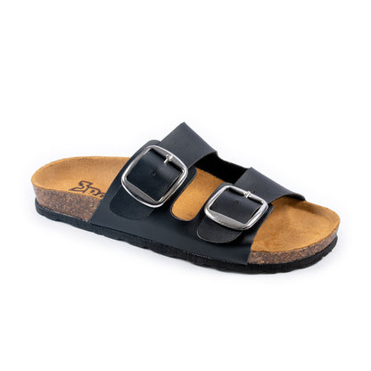 Ciabatta da donna, doppia fascia in ecopelle, fondo anatomico - Art. 23