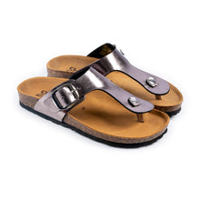 Infradito da donna in ecopelle laminata, fondo anatomico - Art. 24