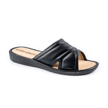 Ciabatte da uomo nere in ecopelle con fasce incrociate - Art. 3402