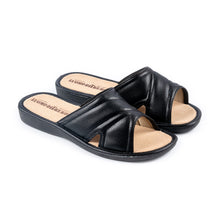 Ciabatte da uomo nere in ecopelle con fasce incrociate - Art. 3402