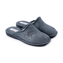 Ciabatte da uomo invernali in velluto grigio - Art. 763