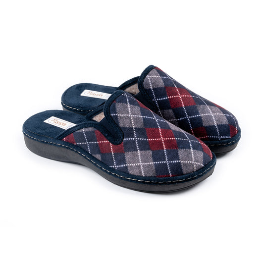 Ciabatta da casa uomo in velluto con sottopiede estraibile jeans Art. 781 - 3 Rose