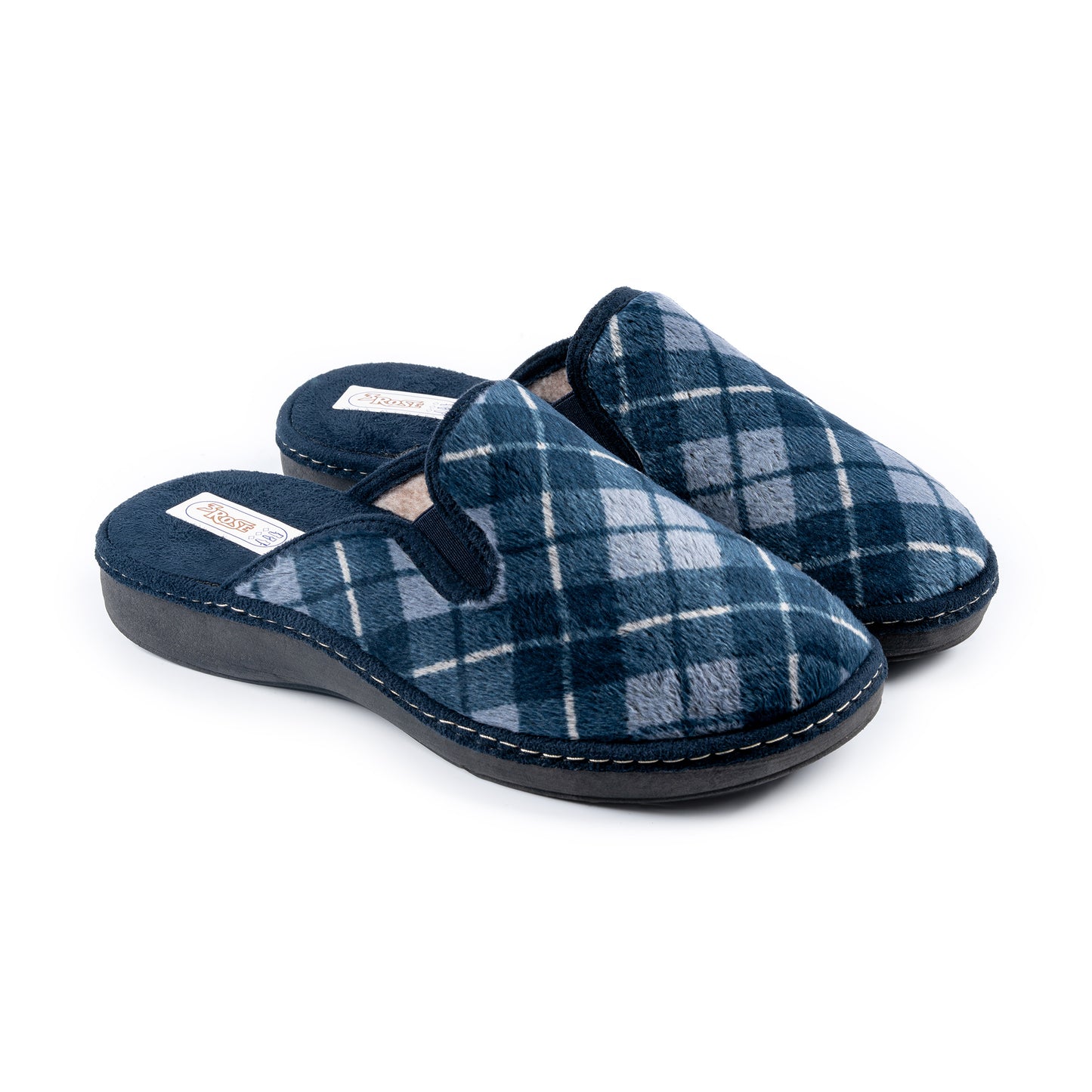 Ciabatte da casa da uomo invernali in velluto - Fantasia - Art. 789