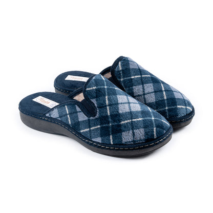 Ciabatte da casa da uomo invernali in velluto - Fantasia - Art. 789