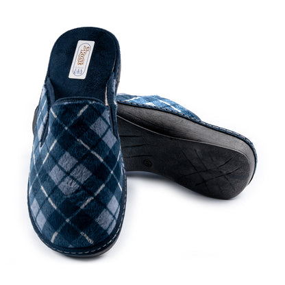 Ciabatte da casa da uomo invernali in velluto - Fantasia - Art. 789