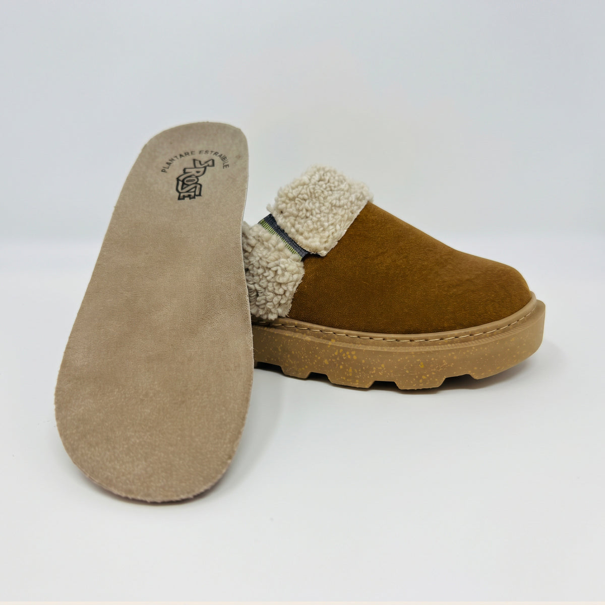 Ciabatte invernali da donna con plantare estraibile e zeppa 4 cm - Art.1726