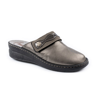 Ciabatte da donna invernali in ecopelle con plantare estraibile -  Art. 970