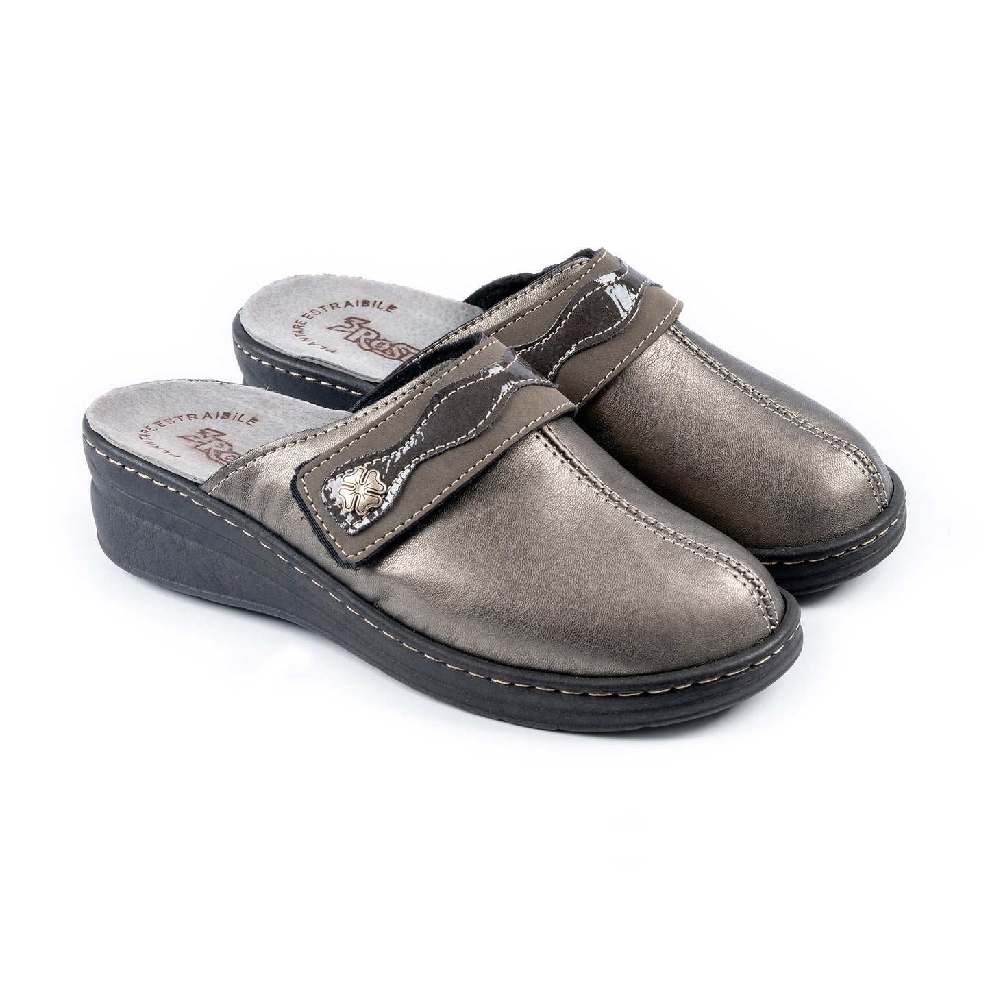 Ciabatte da donna invernali in ecopelle con plantare estraibile -  Art. 970