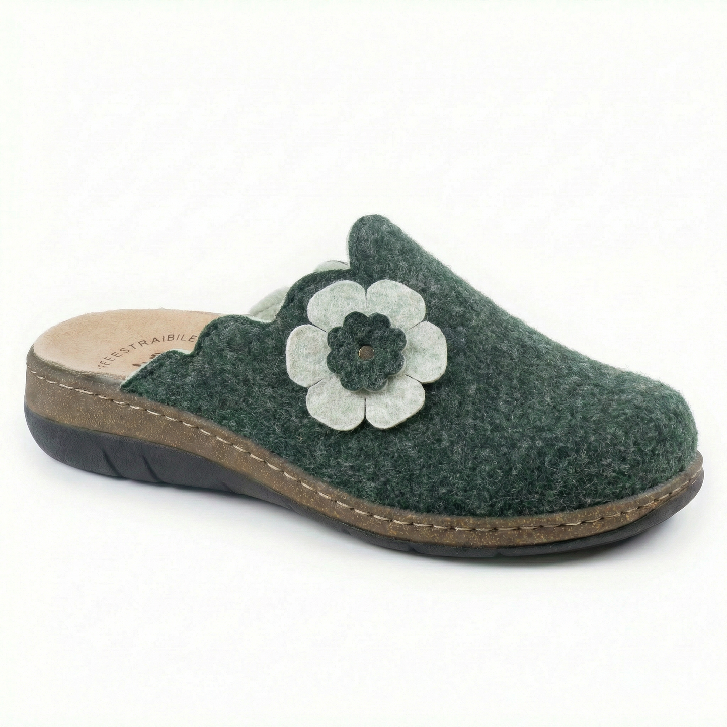 Ciabatte da donna invernali in lana cotta con plantare anatomico estraibile - Art. 1606