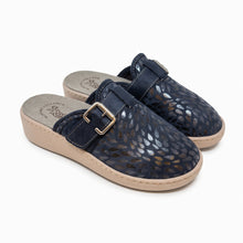 Ciabatte invernali da donna con fibbia regolabile e zeppa 4 cm - Art. 1504
