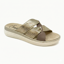 Ciabatte da donna con doppia fascia effetto nodo e plantare estraibile - Art. 400