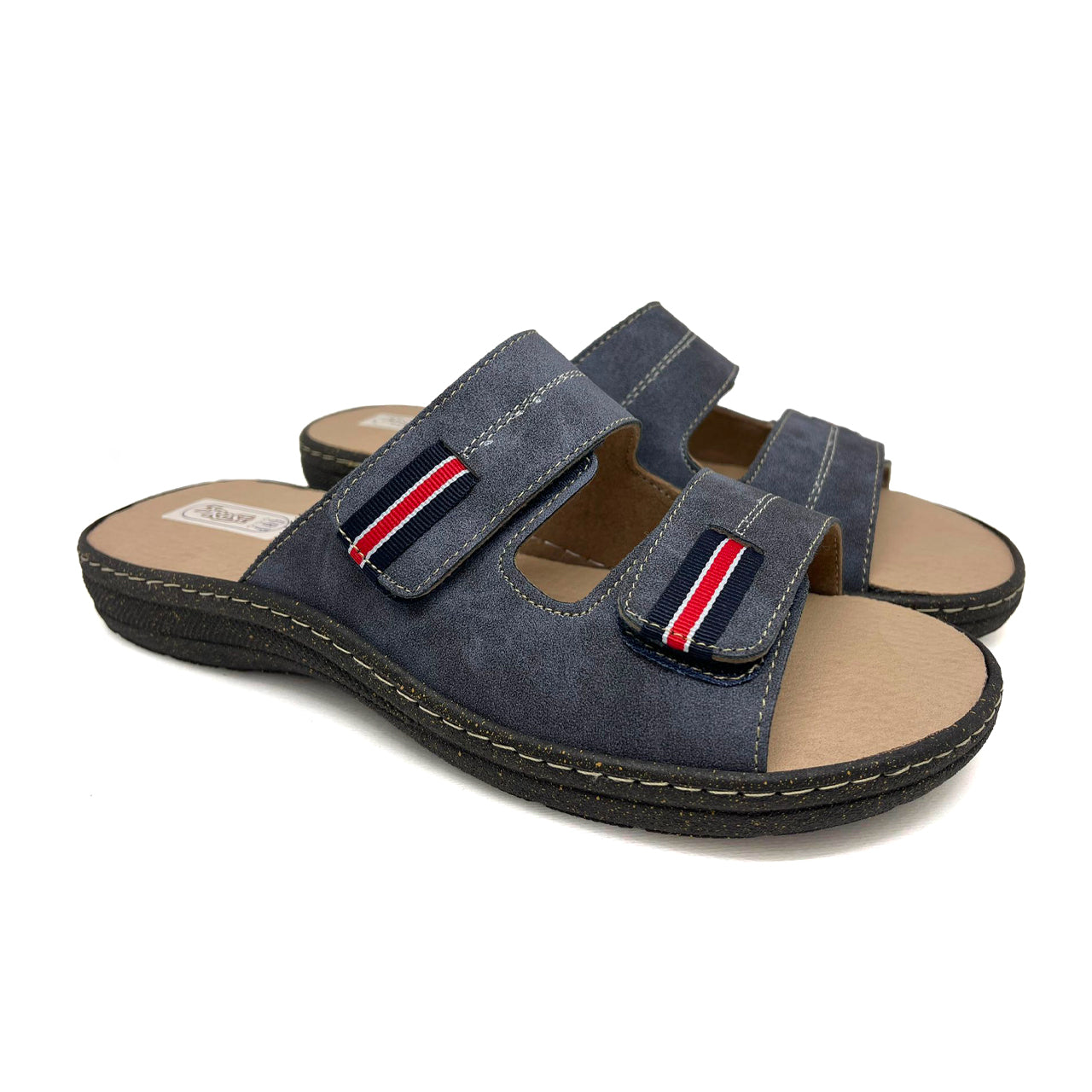 Ciabatte da uomo regolabili con velcro e plantare estraibile – Art. 3424