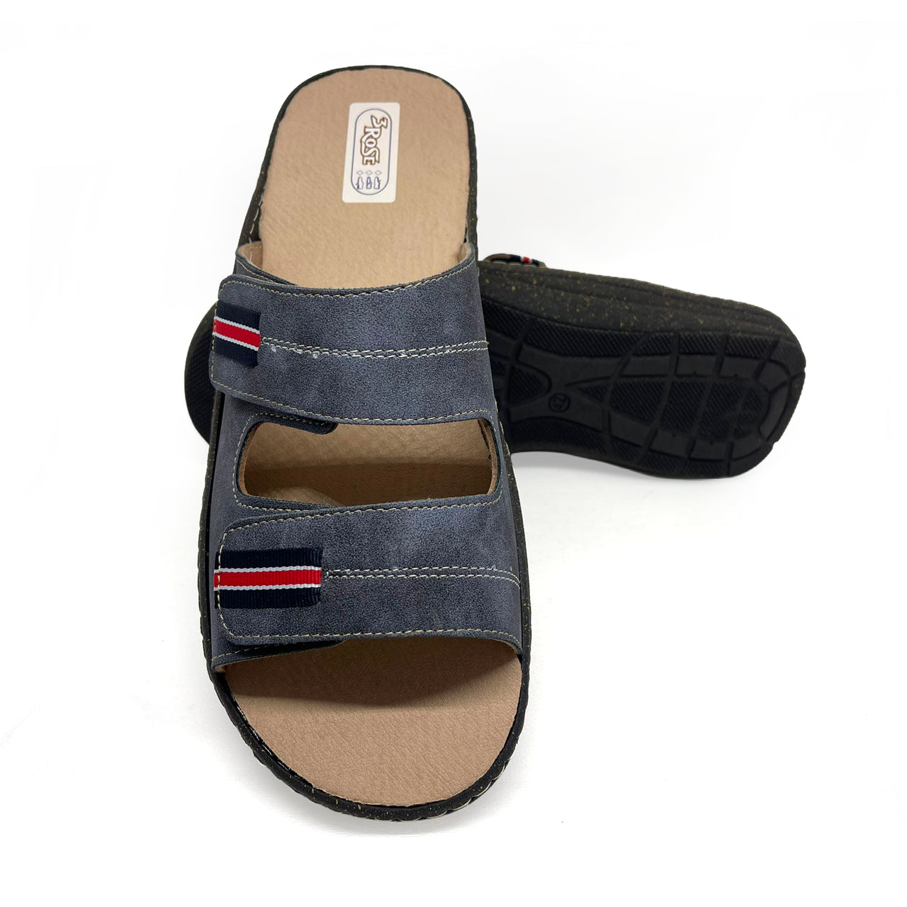 Ciabatte da uomo regolabili con velcro e plantare estraibile – Art. 3424
